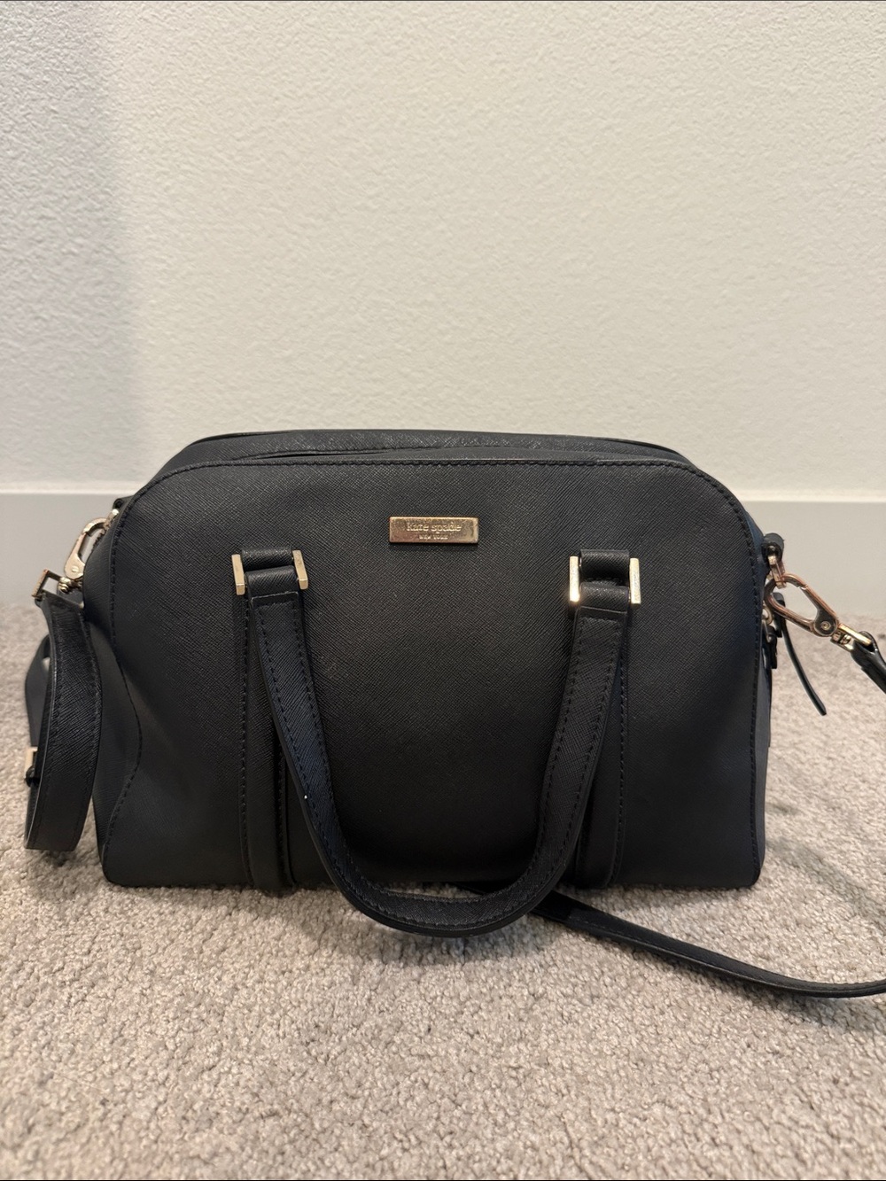 kate spade Black bag with Gold Hardware